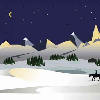Weihnachtskarte "Reiter"